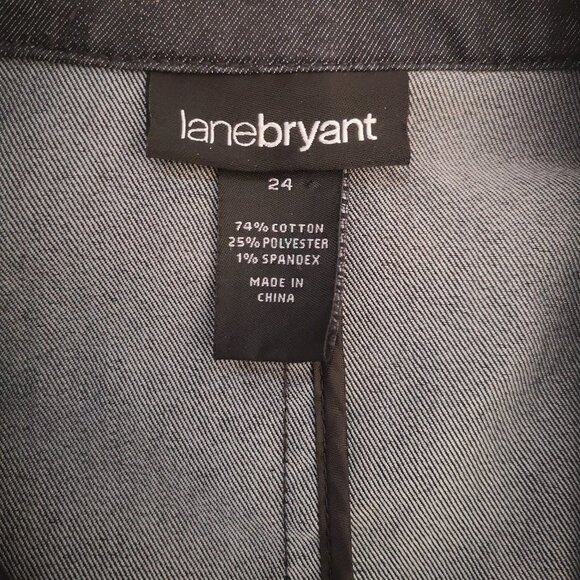 Lane Bryant Ladies Black Denim Size 24 Loose Fit Blazer - Picture 3 of 12